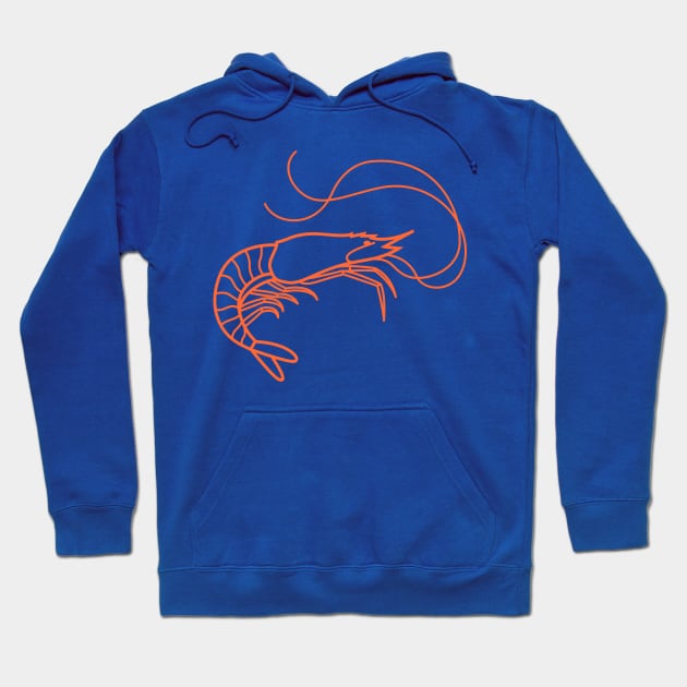 Shrimp Silhouette Hoodie by Mako Design 